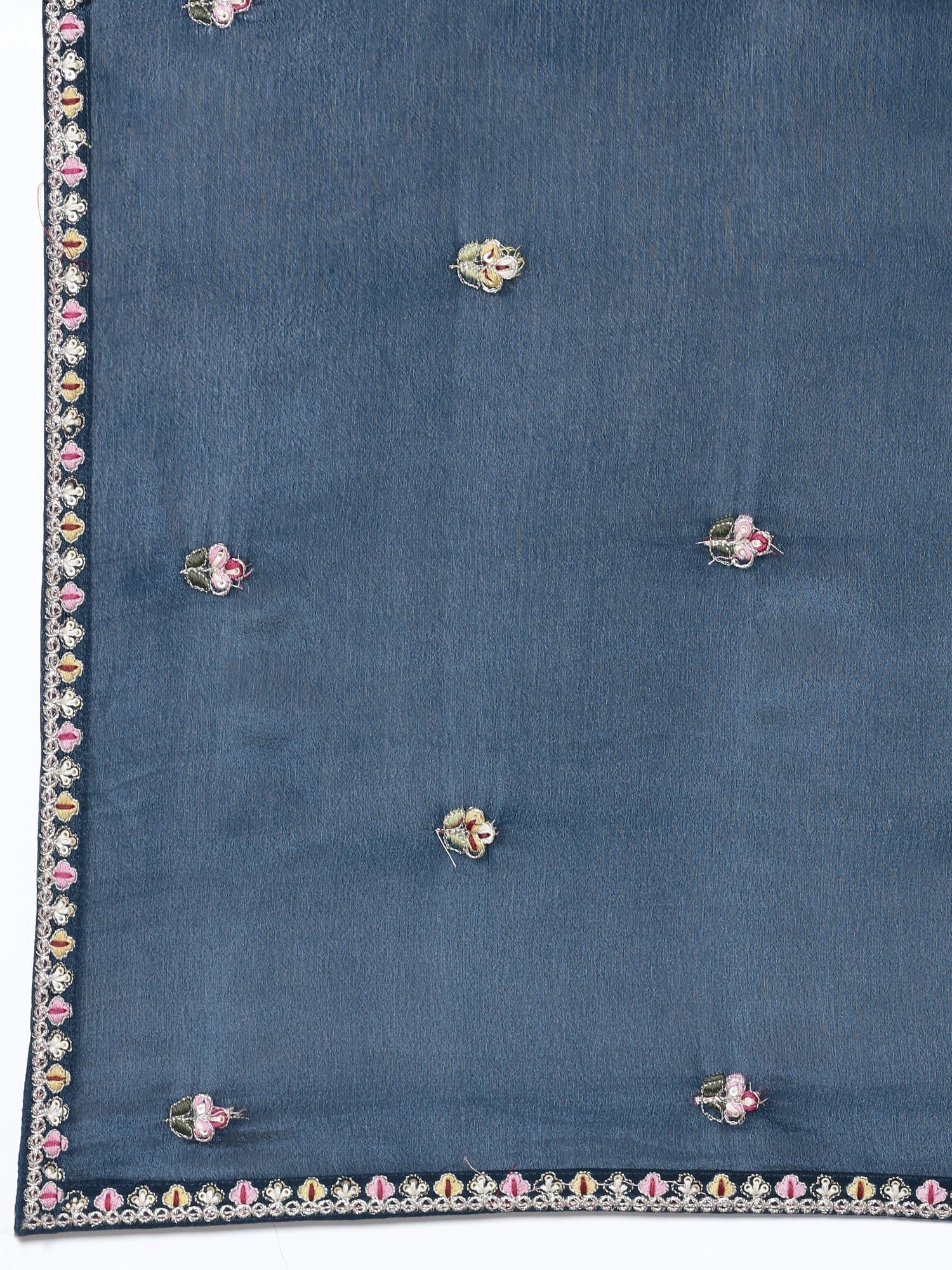 Peacock georgette resham embroidered anarkali set - Image 6