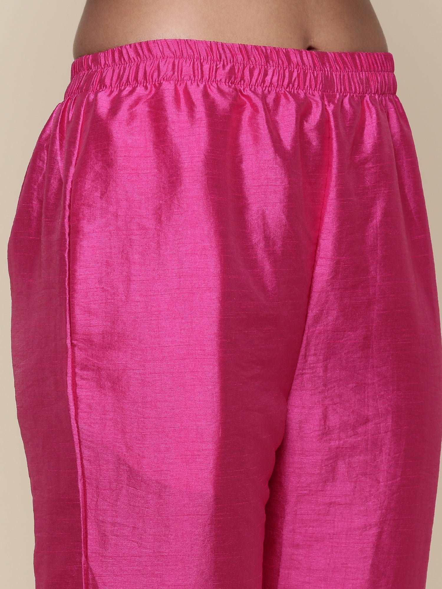 Pink Tissue Suit Embroidered three piece set - Image 6