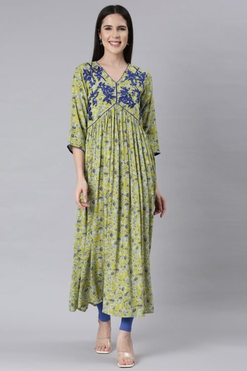Websprint Green Asymmetric Floral Maxi Dresses – Casual Chic & Effortless Comfort