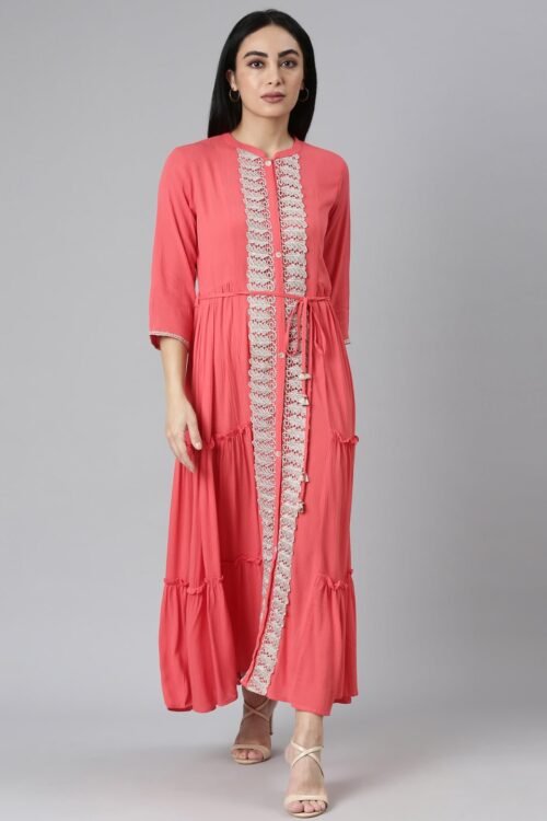 Transacthubs Orange Flared Casual Solid Maxi Dresses – Bright, Flowy Style for Everyday Wear